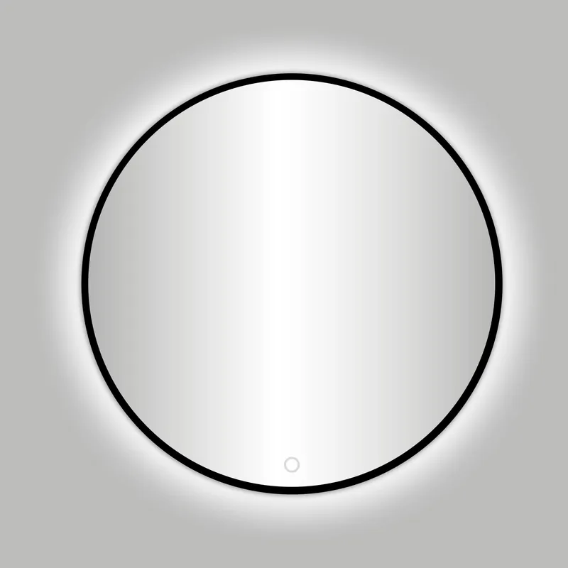 Lage Prijs Best-design nero "veneti?" ronde spiegel incl.led verlichting diameter 120cm mat-zwart