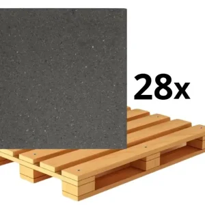 Buitentegels beton antraciet 60x60x3,9 cm (pallet a 28 stuks) Lage Prijs