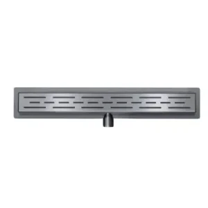 Seizoensaanbieding Douchegoot classic 70cm gun metal set met rooster