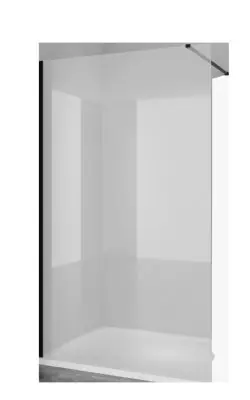 Op = Op Douchewand mat zwart 120x200x8mm