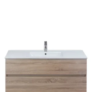 Beperkt Aanbod Lorencio Badmeubelset 120cm 2 laden en enkele wasbak met keramische wastafel enjoy