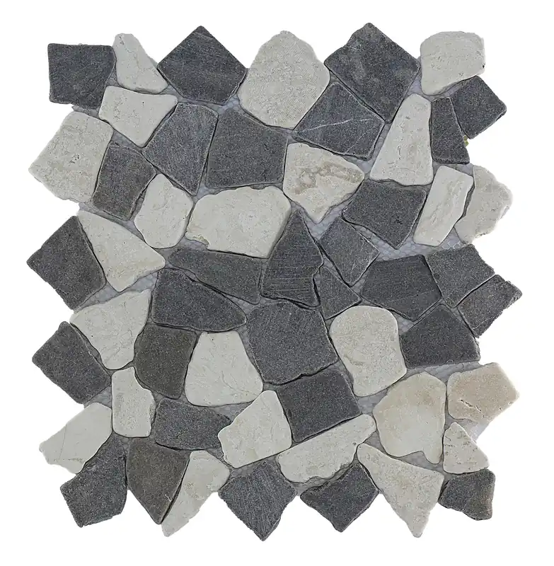 Finale Uitverkoop Mozaiek mix white darkgrey 29,4x29,4 cm