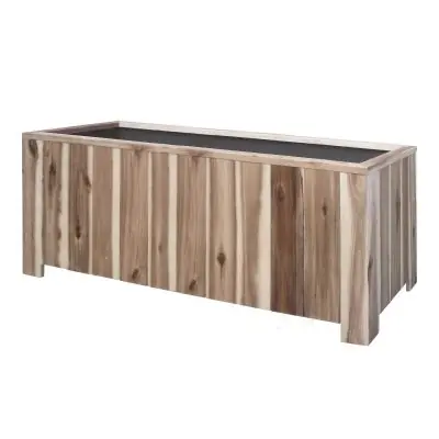 Plantenbak nature M 84x40x40 plastic bak met Acacia fsc hout Seizoensaanbieding