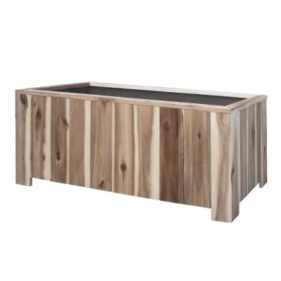 Laatste Kans Plantenbak nature S 70x30x30 plastic bak met Acacia fsc hout