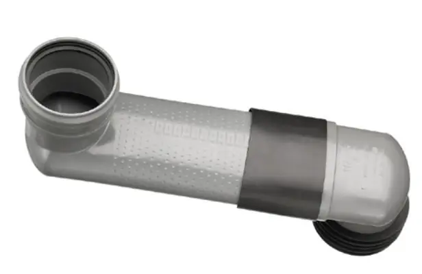 Pvc ruimtebesparende verloopbocht horizontaal 110/90 no: 3983 Hoge Kwaliteit