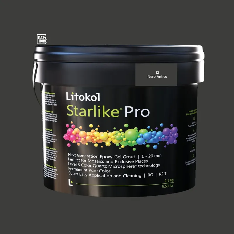 Betaalbaar Starlike Pro Lijm en Voegmiddel 2 Componenten Epoxy - 12 Nero Antico 2,5kg