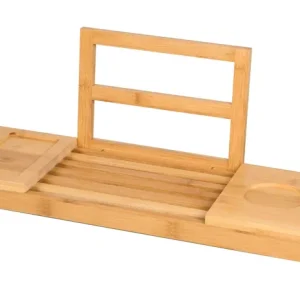 Stuks "tray" bamboe badplank verstelbaar 500-900 mm Direct Beschikbaar