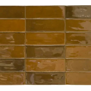 Actieprijs Tegels handvorm calpe terra glans 5x15 cm (sample)