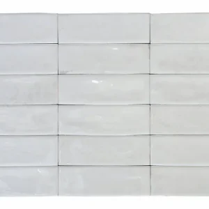 Direct Beschikbaar Tegels handvorm calpe white glans 5x15 cm (sample)
