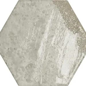 Beperkt Aanbod Tegels handvorm carmen hexagon grey 13x15 cm (sample)