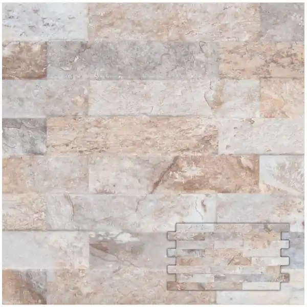 Tegels interlock farilya grijs bruin 25x45 cm Uitverkoop