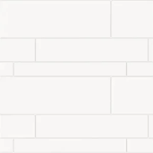 Tegels wit glans rect, mix 20x60/12,5x60/7,5x60 cm Seizoensaanbieding