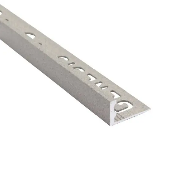 Op = Op Tegelstrip esa100.411 aluminium recht - granite/grijs 2,5m x 10 mm