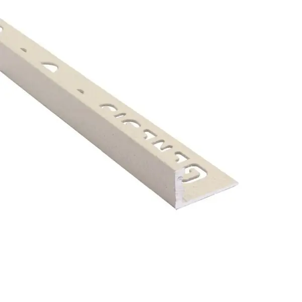 Op = Op Tegelstrip esa100.425 aluminium recht - sandstone/licht beige 2,5m x 10 mm