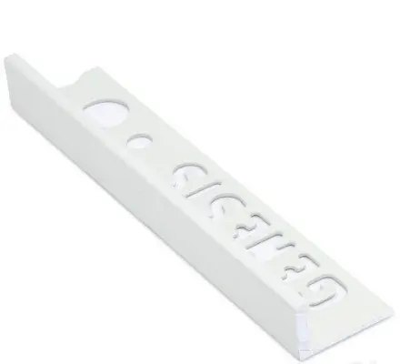 Tegelstrip esa107.01 aluminium recht - wit 2,7m x 10mm Merkproduct