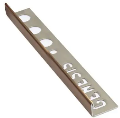 Weekendaanbieding Tegelstrip ess107.195 rvs recht - koper 2,7m x 10mm