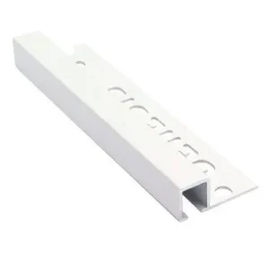 Tegelstrip tdp127.01 aluminium vierkant - wit 2,7m x 12mm Gratis Retour