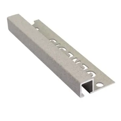 Uitverkoop Tegelstrip tdp127.411 aluminium vierkant - granite/grijs 2,7m x 12 mm