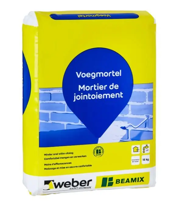 Merkproduct Voegmortel licht grijs bakstenen - 15 kg