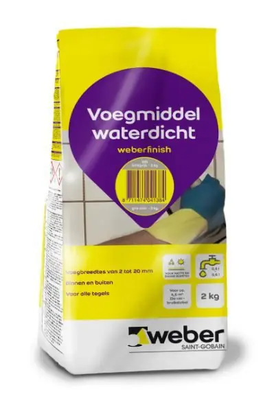 Weber voeg finish lichtgrijs 2 kg Lage Kosten
