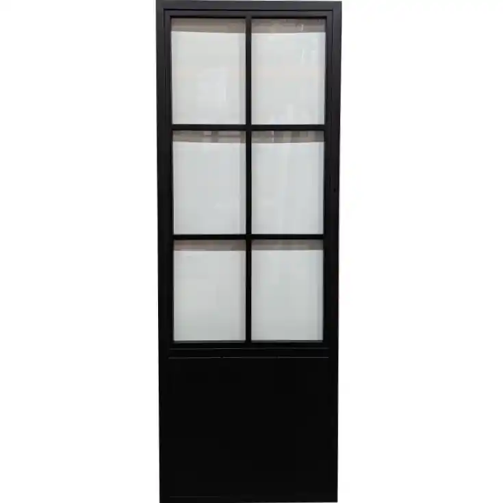 Schuifdeur staal 6 vaks met helder glas 65×180 cm SSD437 Favoriet