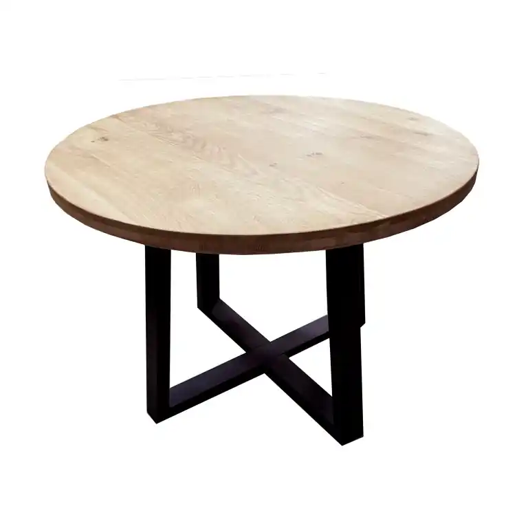 Flitsaanbieding Massief eiken tafelblad rond 50 mm