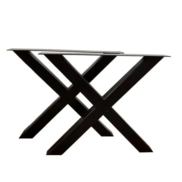 Snelle Levering Eettafelpoot X Zwart – HxB: 72×76 cm – Koker: 8×8 cm