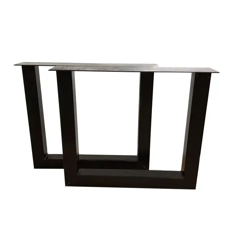 Superprijs Eettafelpoot U Zwart – HxB: 72×76 cm – Koker: 8×8 cm