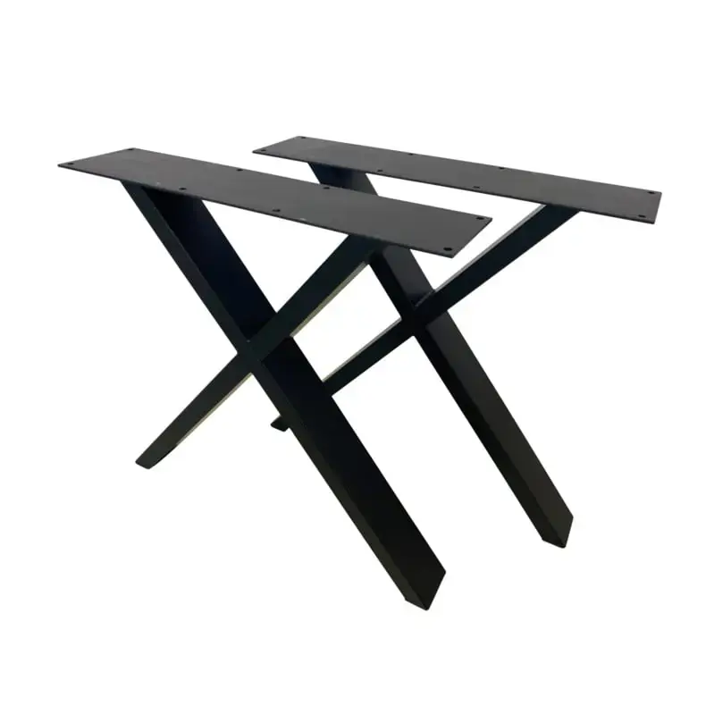 Eettafelpoot X Zwart – HxB: 72×76 cm – Koker: 8×4 cm Gereduceerde Prijs