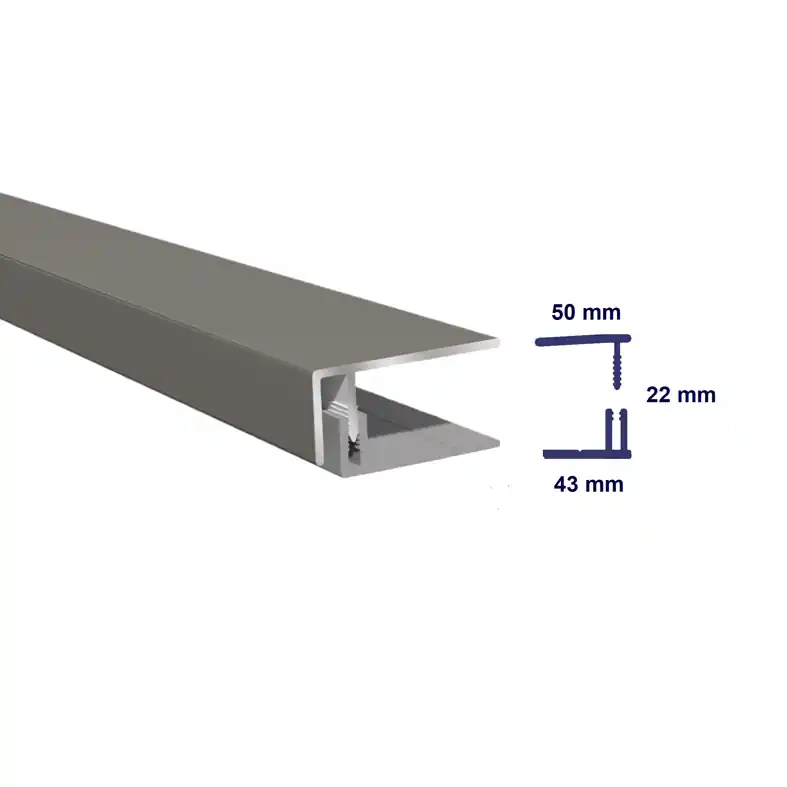 Koop Online HDM Outdoor Begin-eindprofiel PVC/Alu 2-delig