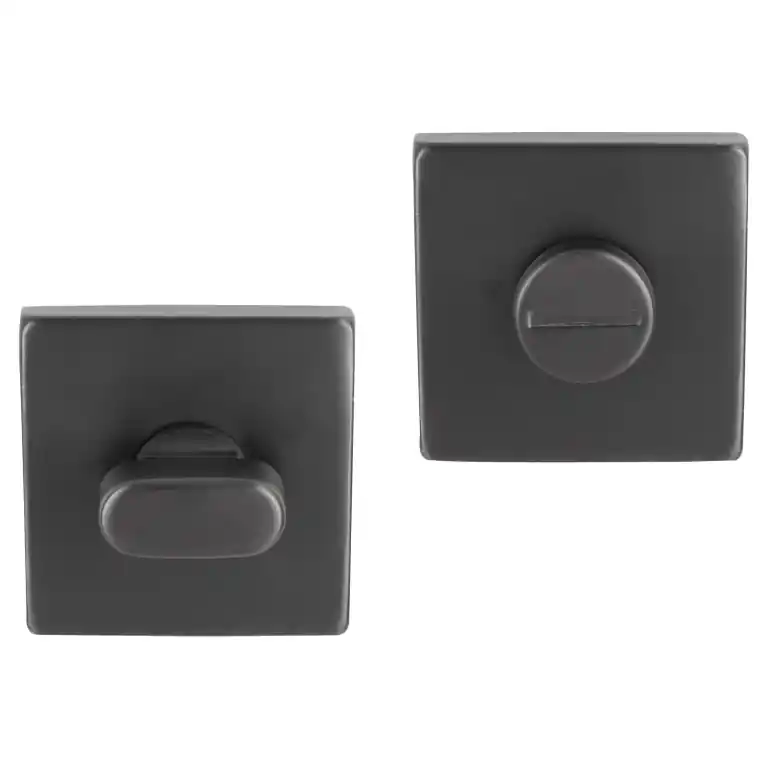 Uitverkoop Differnz rozet Vierkant – Toilet – Gun metal