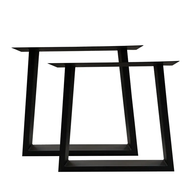 Koop Online Eettafelpoot Trapezium Zwart – HxB: 72×80 cm – Koker: 10×4 cm