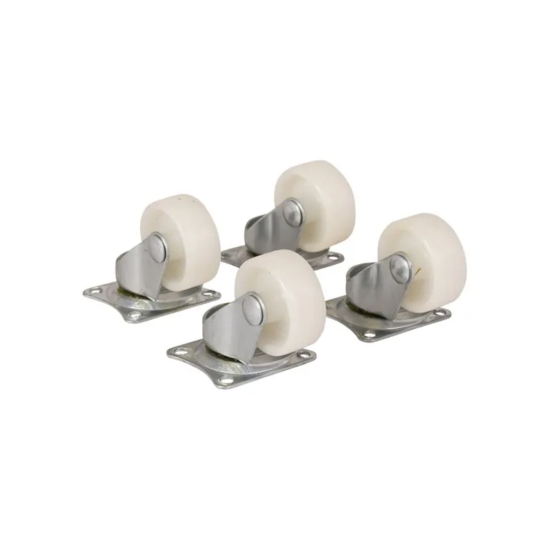 Trailergear 4x Zwenkwiel 32 mm wit Premium