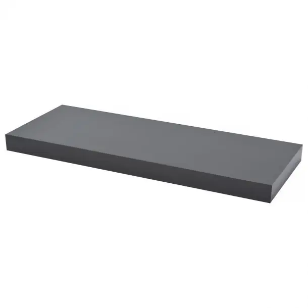 Weekendaanbieding Zwevende plank XL4 Hoogglans Grijs 38 mm 60×23,5 cm