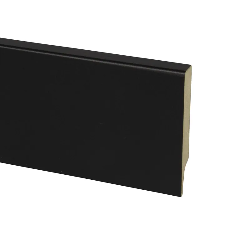 MDF Plint Zwart Recht Gelakt 12×79 mm 244 cm Betrouwbaar