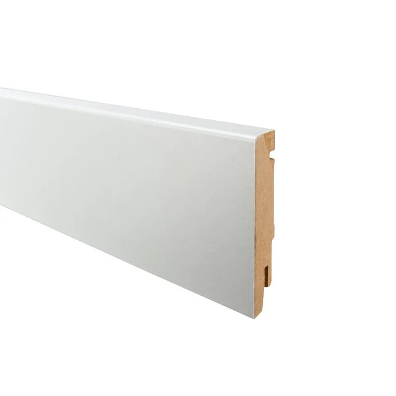 Hoge Kwaliteit MDF Plint Wit Recht 18×90 mm 240 cm