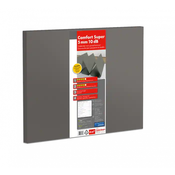Comfort super 10dB ondervloer 5 mm Op = Op