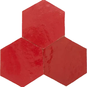 Express Levering Zellige Rouge Sang Hexagone