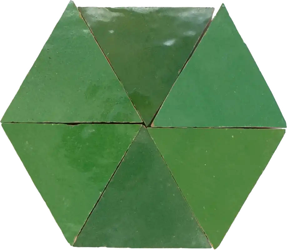 Bestel Nu Zellige Vert Pomme Triangle