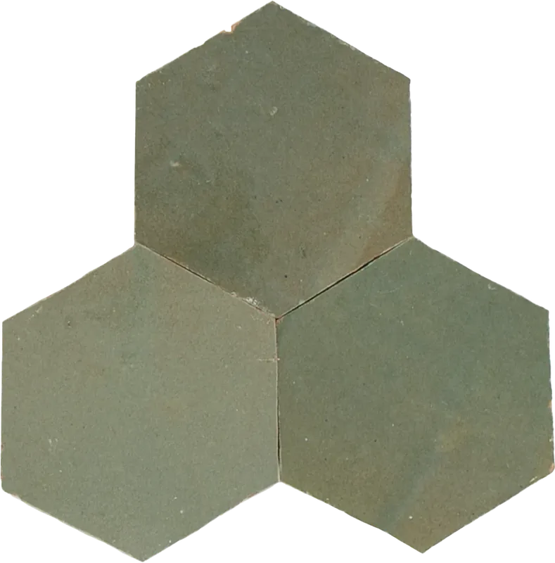 Aanbieding Zellige Vert Gris Hexagone