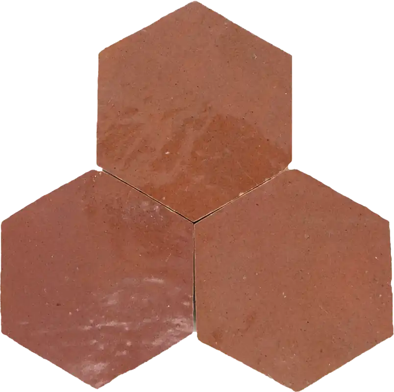 Koop Online Zellige Rose Rouge Hexagone