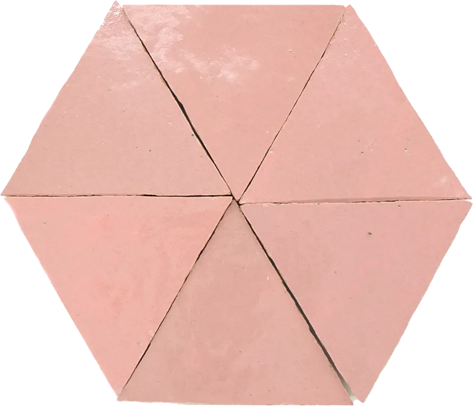 Direct Verzonden Zellige Rose Doux Triangle