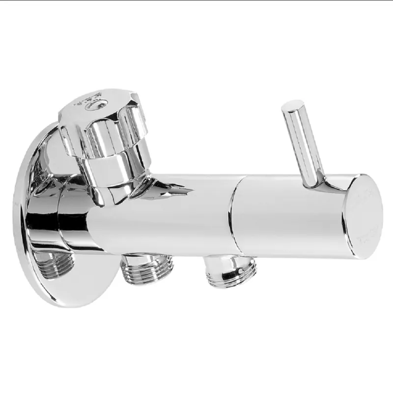 Voordeelprijs E.C.A. Gefilterde Hoekstopkraan – Messing – Chroom – G 1/2″ x G 3/8″ – Met Ingebouwd Filter