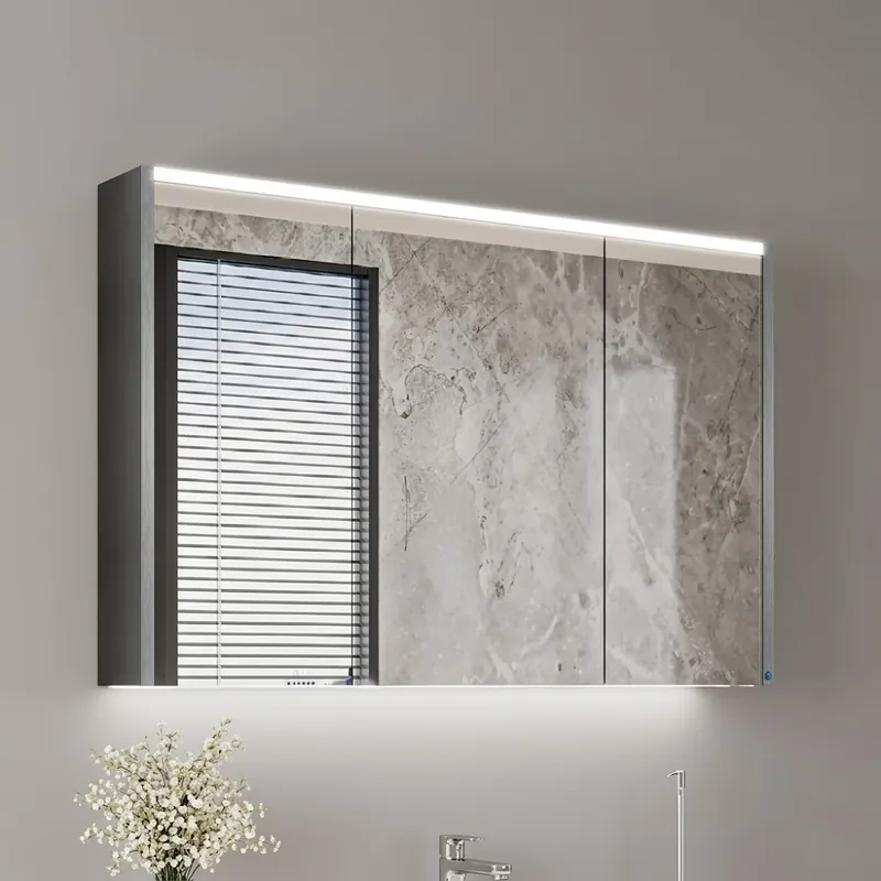 Veilige Betaling VALENTIN 120 cm – Compleet Badkamermeubelset met LED Spiegelkast en Kolomkast