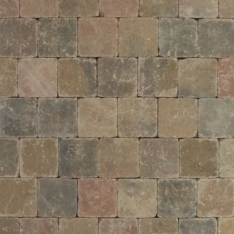Metro Trommelsteen Brons genuanceerd 15x15x6cm Voordeelprijs