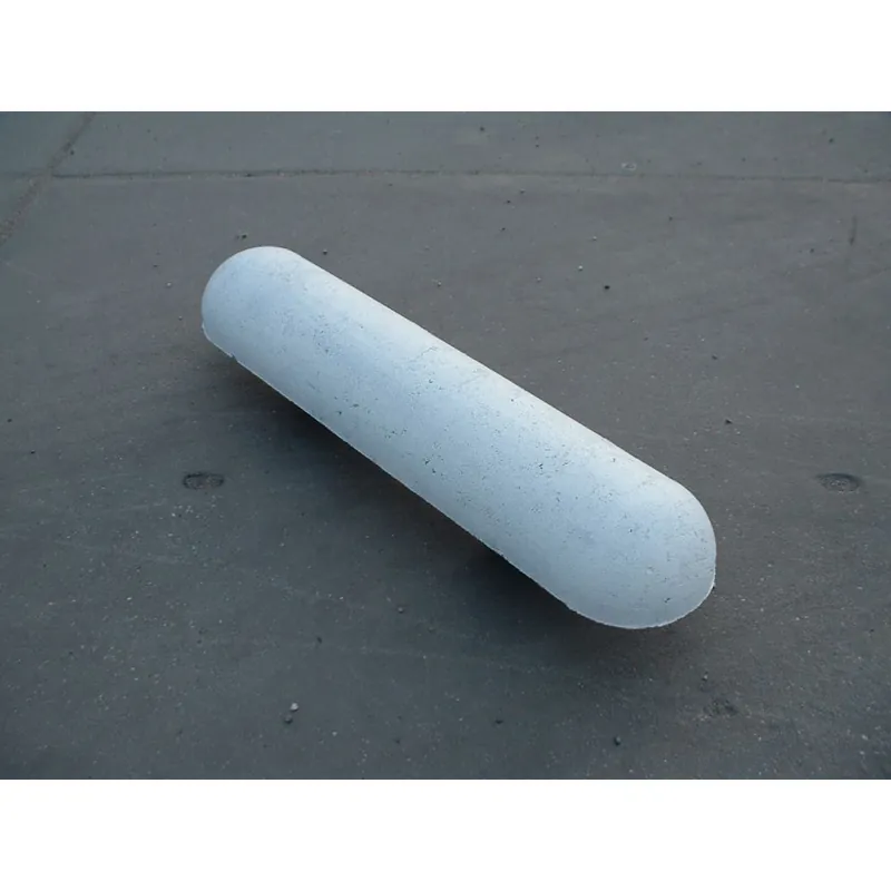 Koopje Varkensrug Parkeerbiels Betonwit 2 ronde zijkanten 20x11x95cm