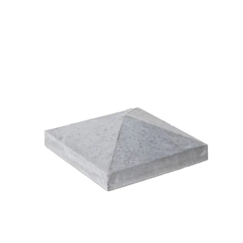 Superprijs Paalmuts met punt Beton Grijs 80x80x5