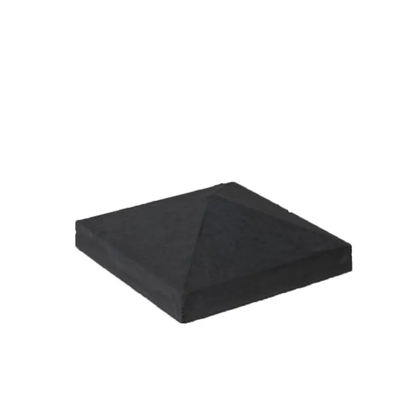Gecertificeerd Paalmuts met punt Beton Zwart Gecoat 50x50x5