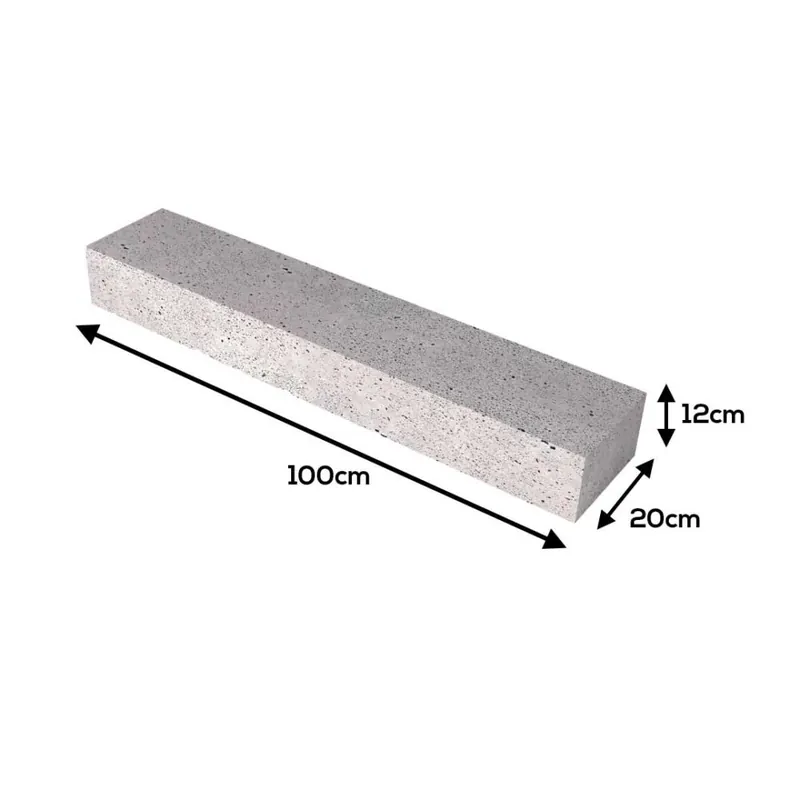 Bestseller Oud Hollandse Betonbiels met facet Grijs 100x20x12cm