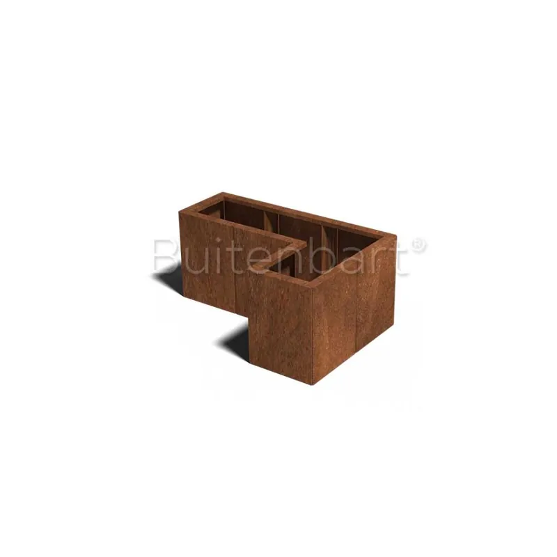 Lage Prijs Cortenstaal Plantenbak L-vorm 30, hoogte 40cm